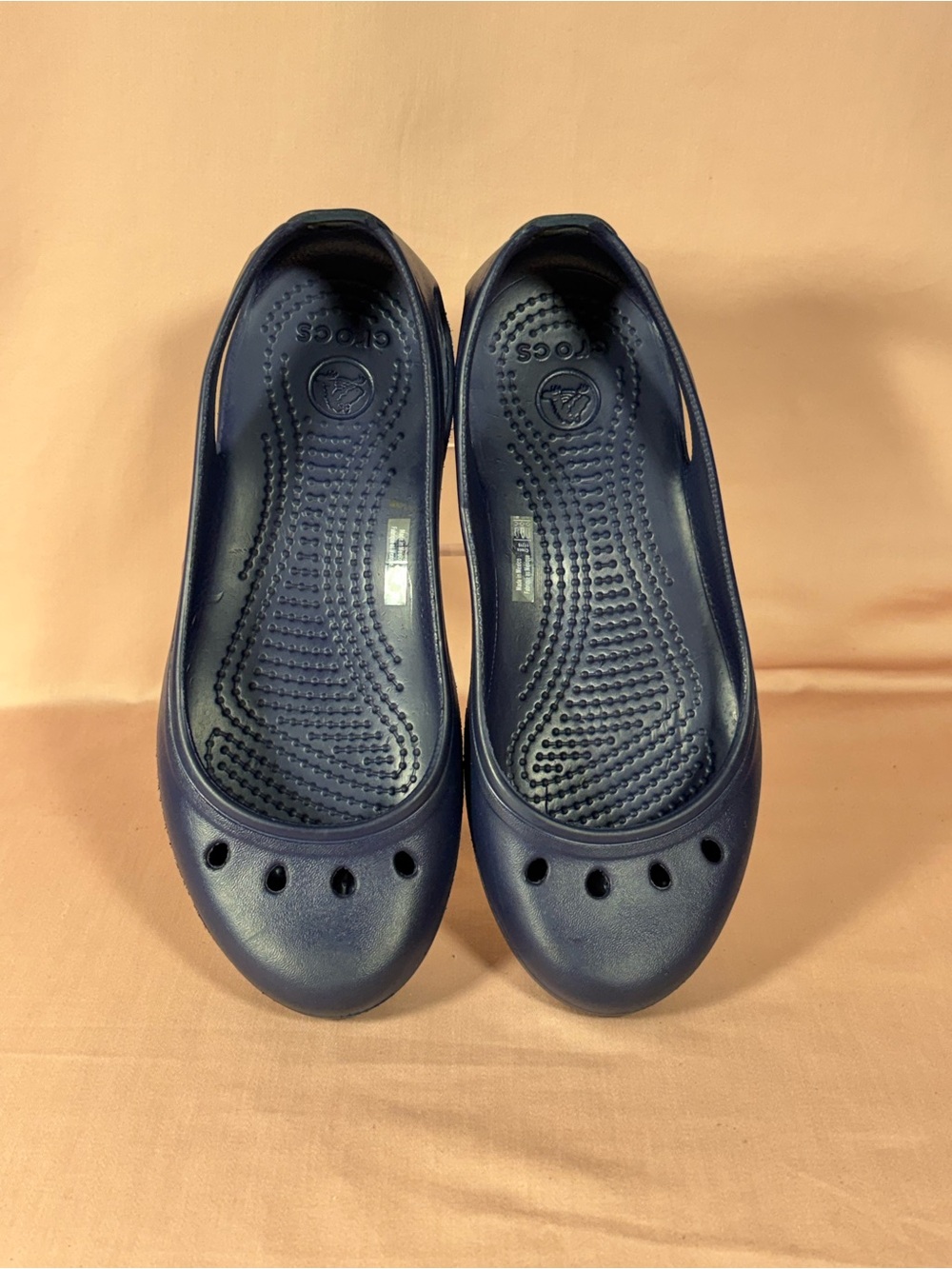 Crocs Women's Navy Blue Kadee Slip-On Ballet Flats Size W's 5 - Picture 4 of 11